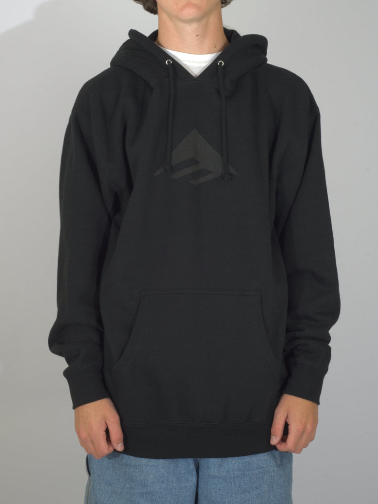 Emerica - Stealth Triangle - Heavyweight Pull Over Hoodie - Black / Fast Shipping