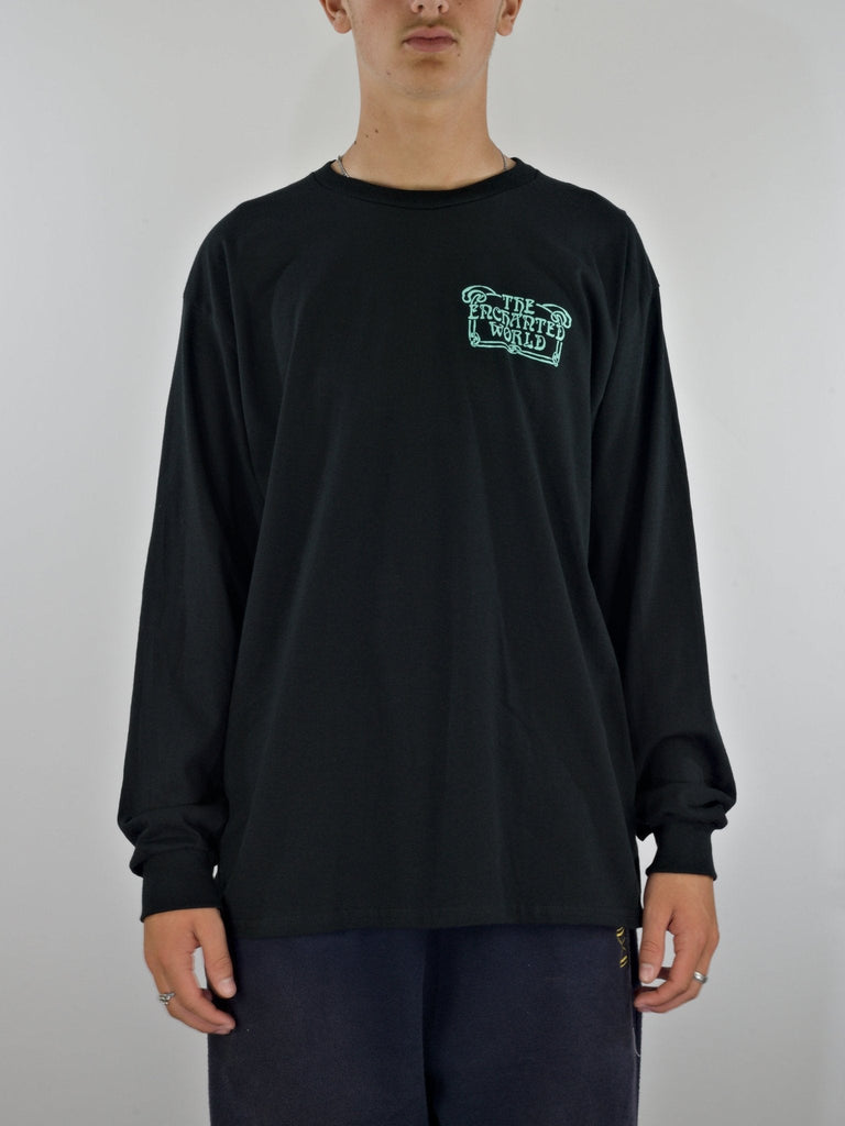 Play Dude - Enchanted Worlds - Long Sleeve Tee - Black Fast Shipping