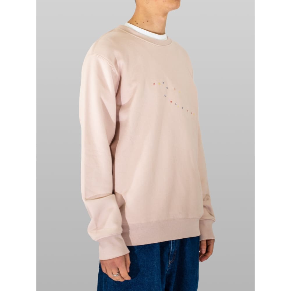 Poetic Collective - Colour Logo - Heavyweight Fleece - Crewneck Jumper - Soft Pink Sweatshirt Fast Shipping