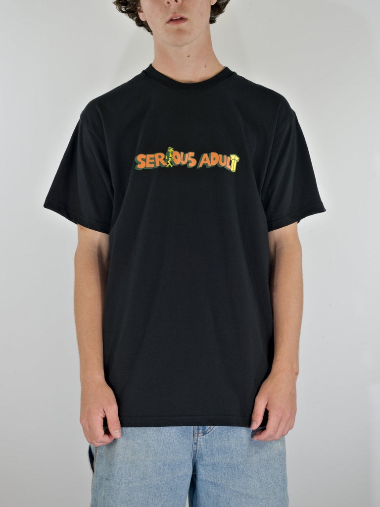 Serious Adult - Rover - Heavyweight Tee - Black Fast Shipping