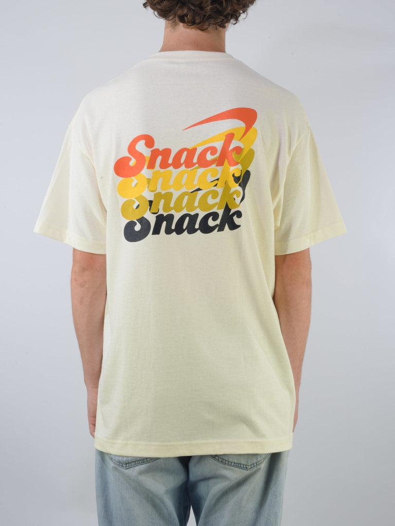 Snack Skateboards - Alive Spread - Heavyweight Cotton Tee - Cream Fast Shipping