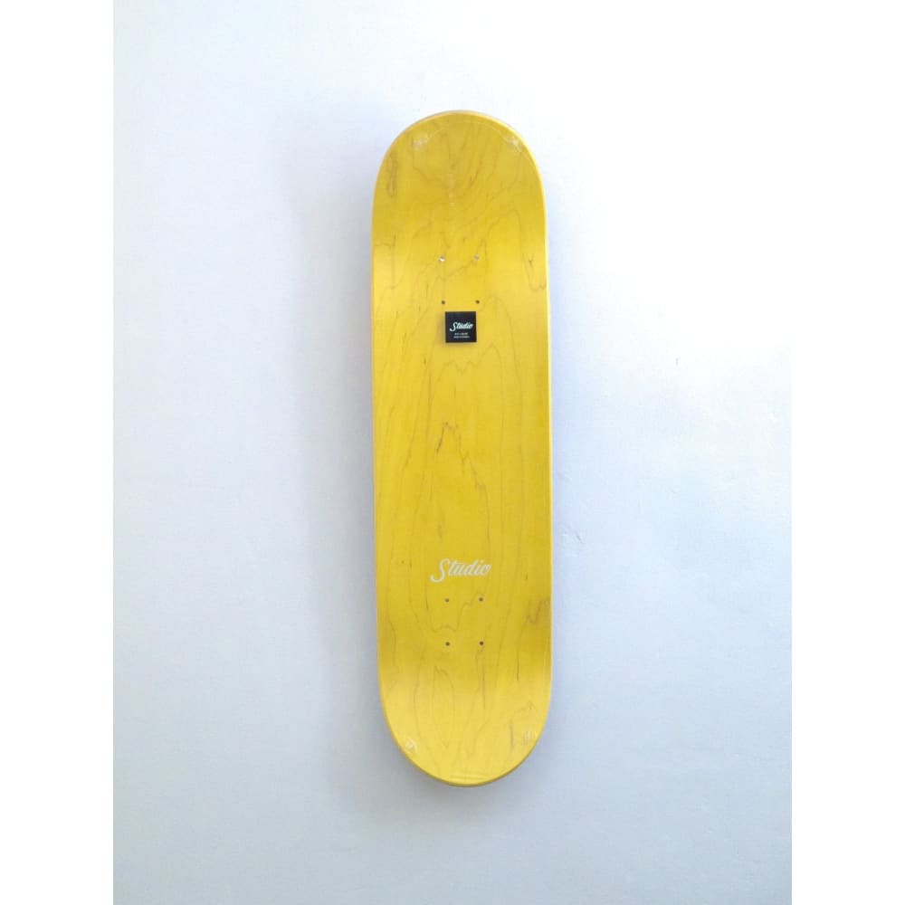 Studio Skateboards - Hills yellow deck with black logo from Landscapes Series 8.25 x 32.00