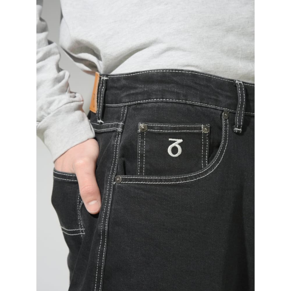 Three Sixty Clothing - Og Baggy Fit Jeans - Denim - Black Wash - Loose Fast Shipping